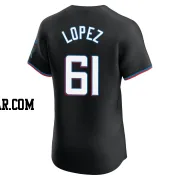 Otto Lopez Men's Miami Marlins Black Elite Alternate Vapor Premier Jersey