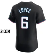 Otto Lopez Men's Miami Marlins Black Elite Alternate Vapor Premier Jersey