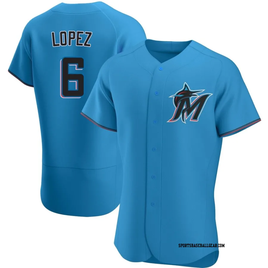 Otto Lopez Men's Miami Marlins Blue Authentic Alternate Jersey