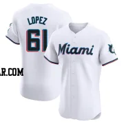 Otto Lopez Men's Miami Marlins White Elite Home Jersey