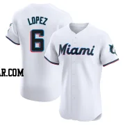 Otto Lopez Men's Miami Marlins White Elite Home Jersey