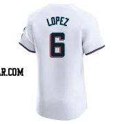 Otto Lopez Men's Miami Marlins White Elite Home Jersey