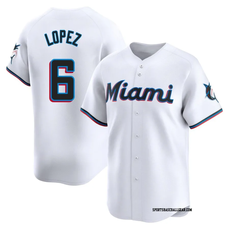 Otto Lopez Men's Miami Marlins White Limited Home Jersey