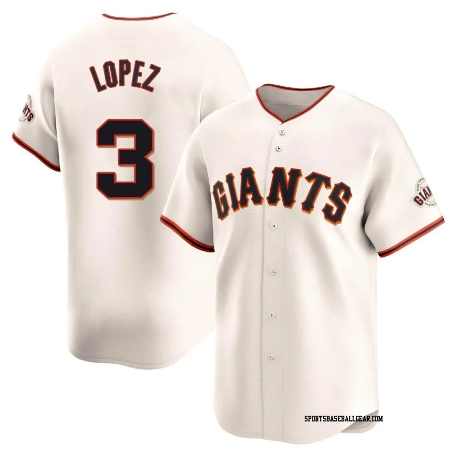 Otto Lopez Men's San Francisco Giants Cream Limited Home Jersey