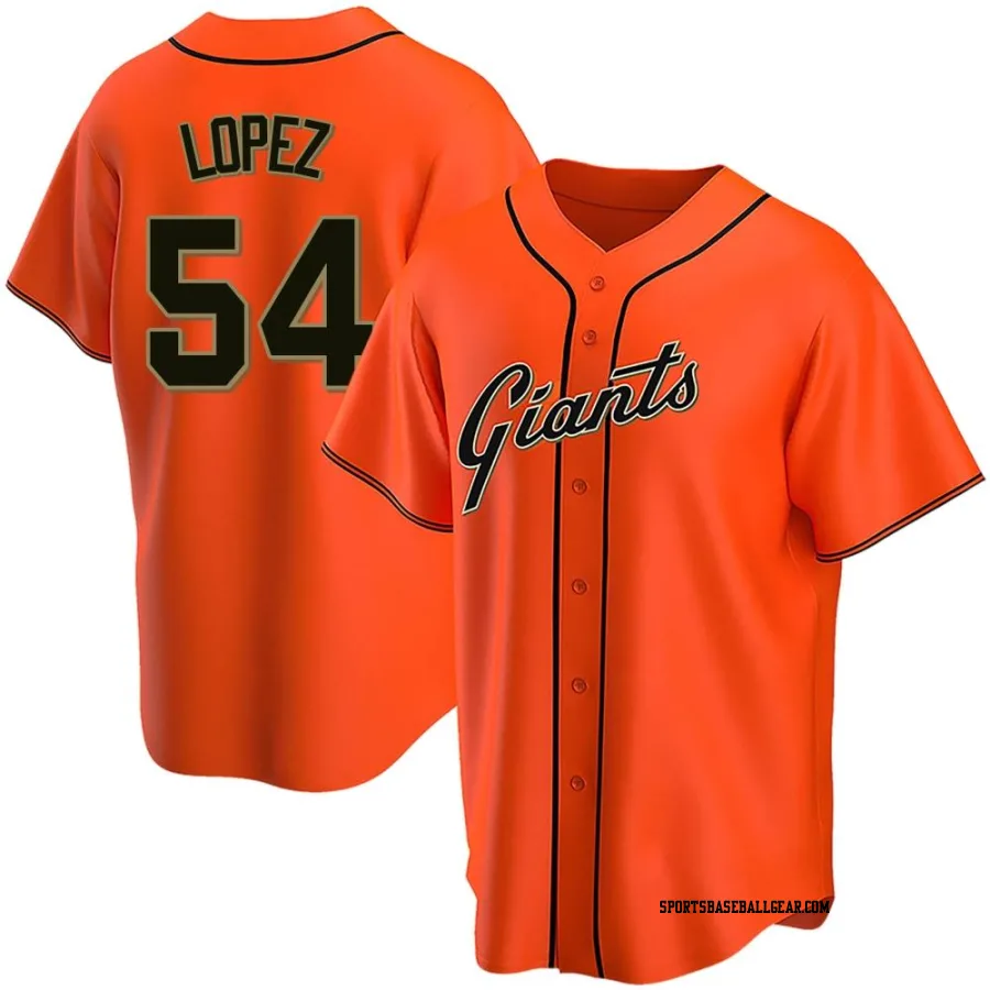 Otto Lopez Men's San Francisco Giants Orange Replica Alternate Jersey