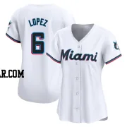 Otto Lopez Women's Miami Marlins White Limited Home Jersey