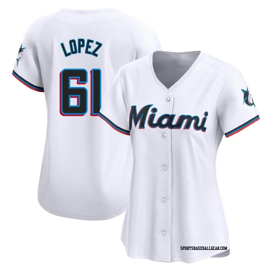 Otto Lopez Women's Miami Marlins White Limited Home Jersey