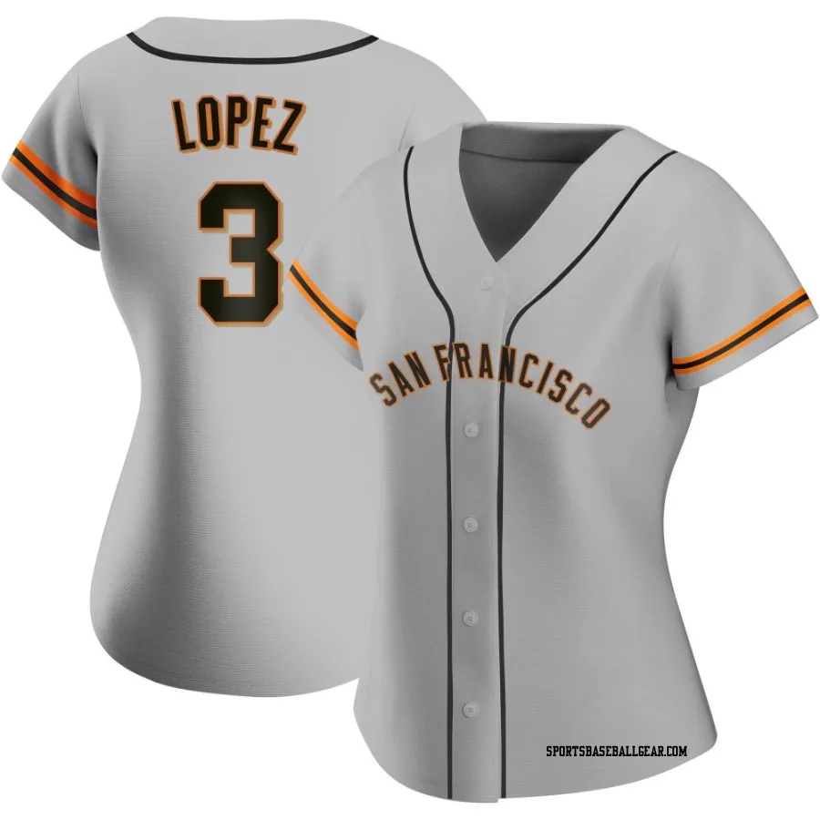 Otto Lopez Women's San Francisco Giants Gray Authentic Road Jersey