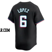 Otto Lopez Youth Miami Marlins Black Limited Alternate Jersey