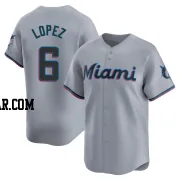 Otto Lopez Youth Miami Marlins Gray Limited Road Jersey