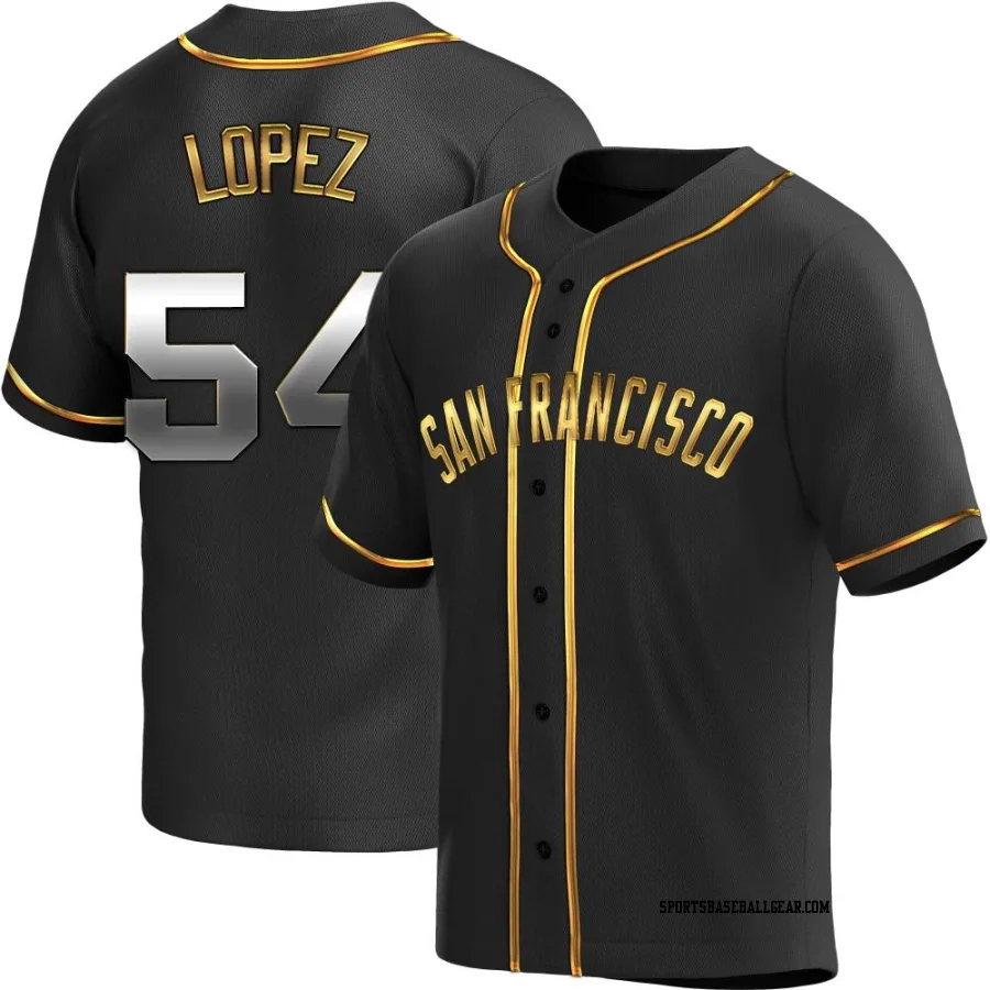 Otto Lopez Youth San Francisco Giants Black Golden Replica Alternate Jersey