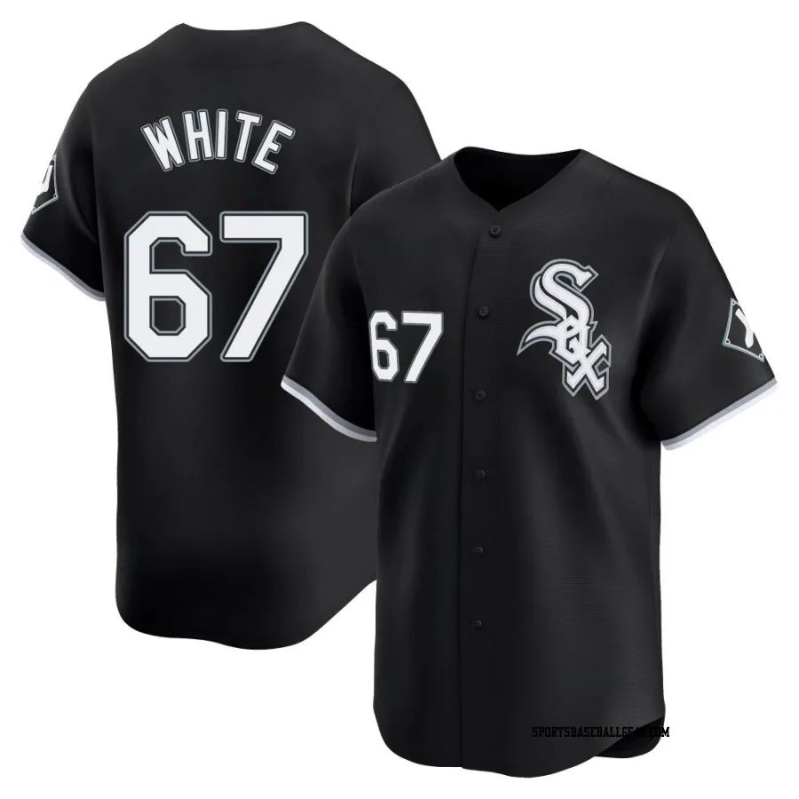 Owen White Men's Chicago White Sox Black Limited Alternate Jersey
