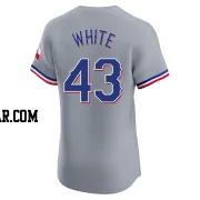 Owen White Men's Texas Rangers Gray Elite Road Jersey