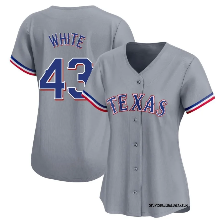 Owen White Women's Texas Rangers Gray Limited Away Jersey