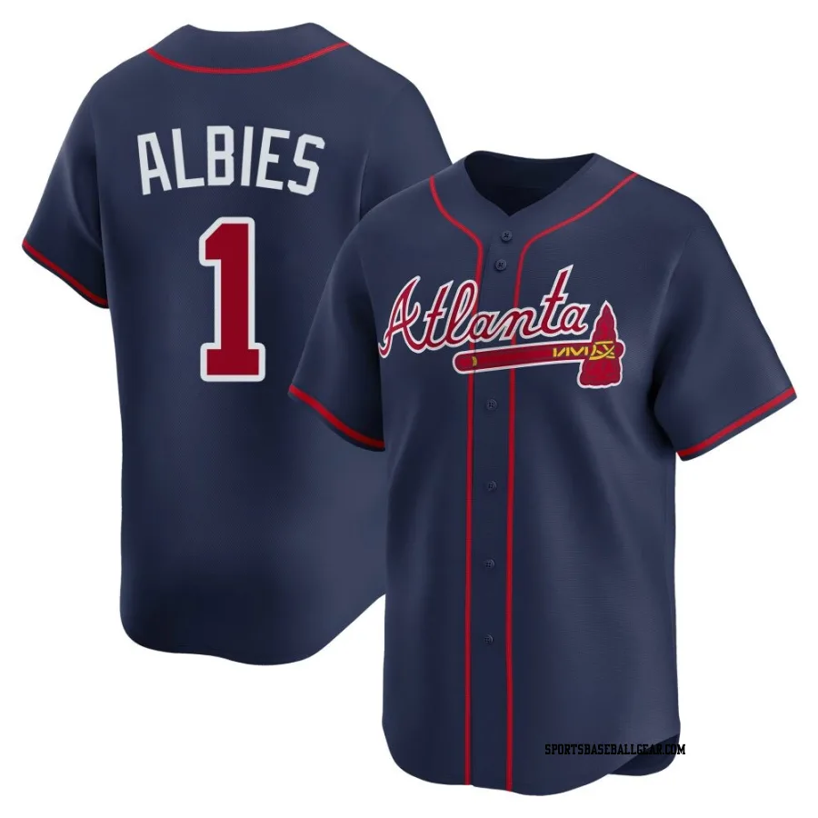 Ozzie Albies Men's Atlanta Braves Navy Limited Alternate Jersey