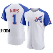 Ozzie Albies Men's Atlanta Braves White Authentic 2023 City Connect Jersey