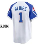 Ozzie Albies Youth Atlanta Braves White Limited Throwback Cooperstown Collection Jersey