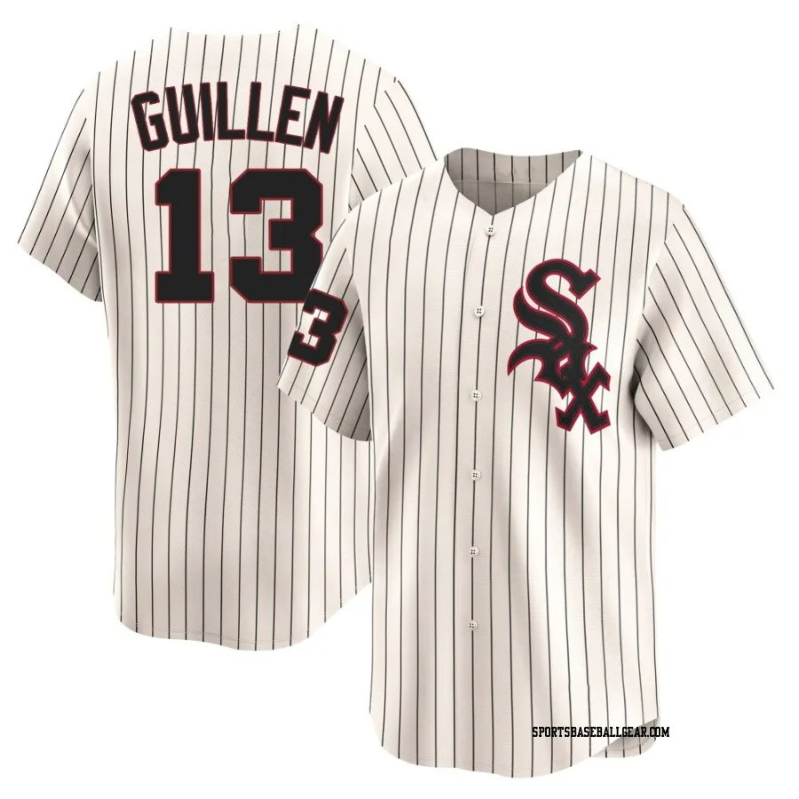 Ozzie Guillen Men's Chicago White Sox Cream Limited Throwback Cooperstown Jersey