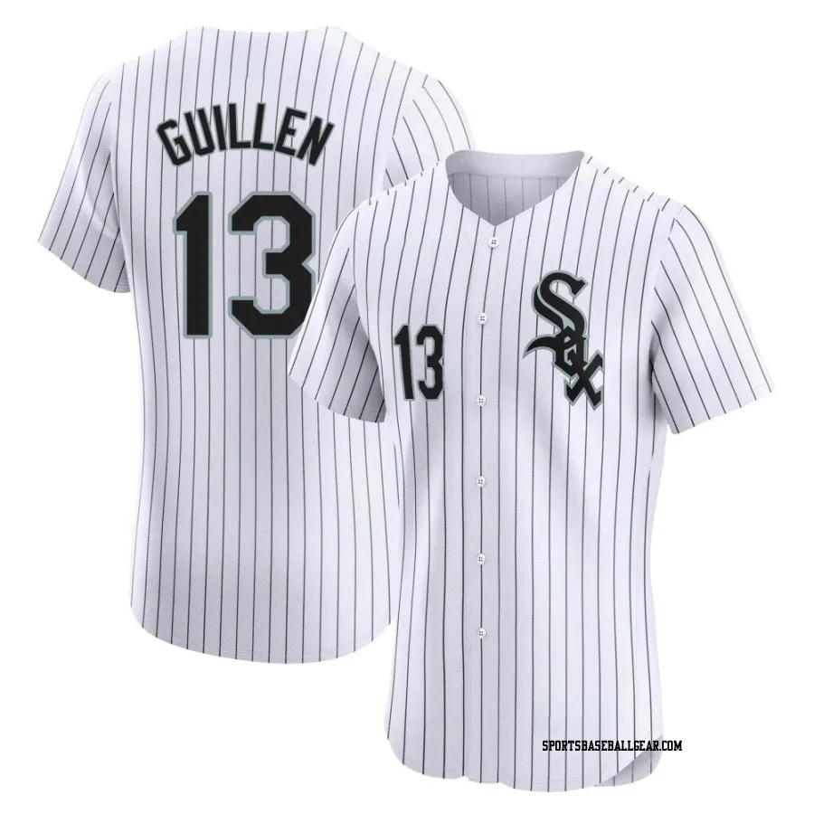 Ozzie Guillen Men's Chicago White Sox White Elite Home Jersey