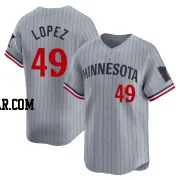 Pablo Lopez Men's Minnesota Twins Gray Limited Road Jersey