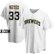 Pablo Reyes Youth Milwaukee Brewers White Replica Home Jersey