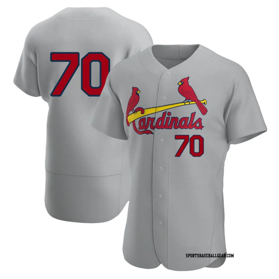 Packy Naughton Men's St. Louis Cardinals Gray Authentic Road Jersey