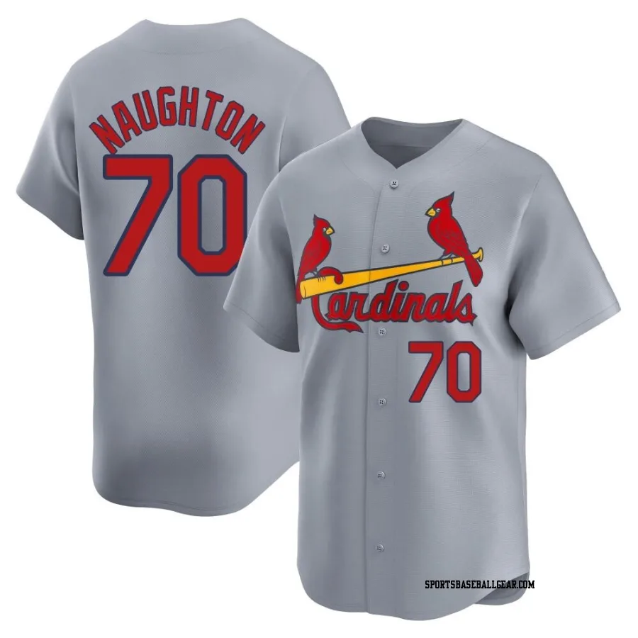 Packy Naughton Men's St. Louis Cardinals Gray Limited Away Jersey