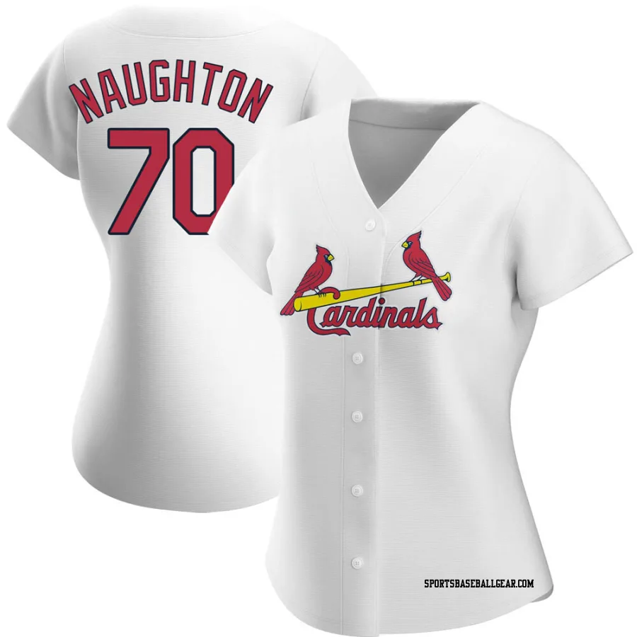 Packy Naughton Women's St. Louis Cardinals White Replica Home Jersey