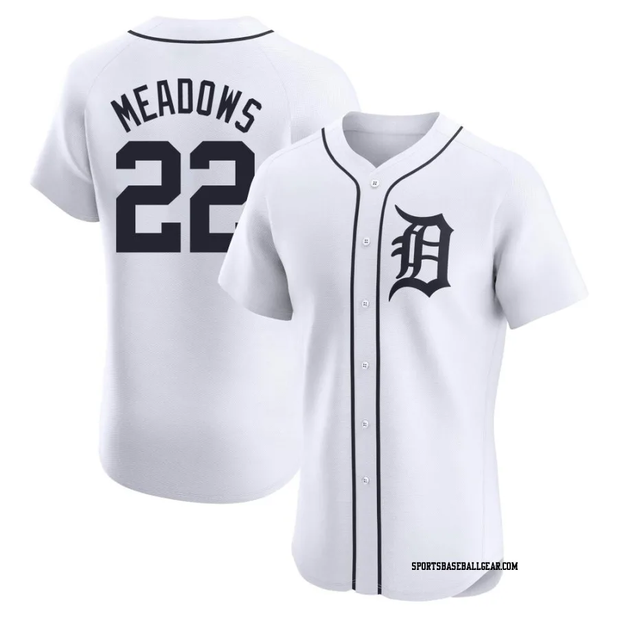 Parker Meadows Men's Detroit Tigers White Elite Home Jersey