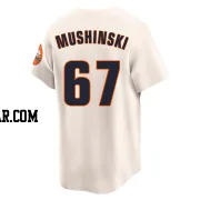 Parker Mushinski Men's Houston Astros Cream Limited Throwback Cooperstown Collection Jersey