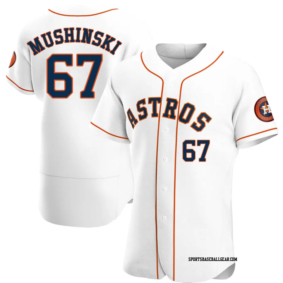 Parker Mushinski Men's Houston Astros White Authentic Home Jersey