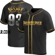 Pat Neshek Men's Philadelphia Phillies Black Golden Replica Alternate Jersey