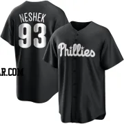 Pat Neshek Men's Philadelphia Phillies Black/White Replica Jersey
