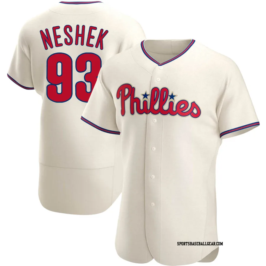 Pat Neshek Men's Philadelphia Phillies Cream Authentic Alternate Jersey
