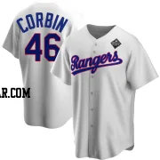 Patrick Corbin Men's Texas Rangers White Replica Home Cooperstown Collection 2023 World Series Jersey