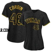 Patrick Corbin Women's Texas Rangers Black Authentic Snake Skin City Jersey
