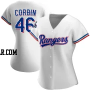 Patrick Corbin Women's Texas Rangers White Replica Home 2023 World Series Champions Jersey