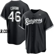 Patrick Corbin Youth Texas Rangers White Replica Black 2023 World Series Jersey