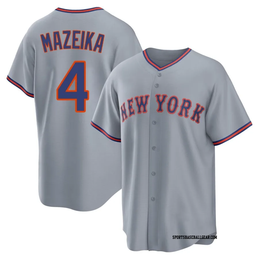 Patrick Mazeika Men's New York Mets Gray Replica Away 2.0 Jersey
