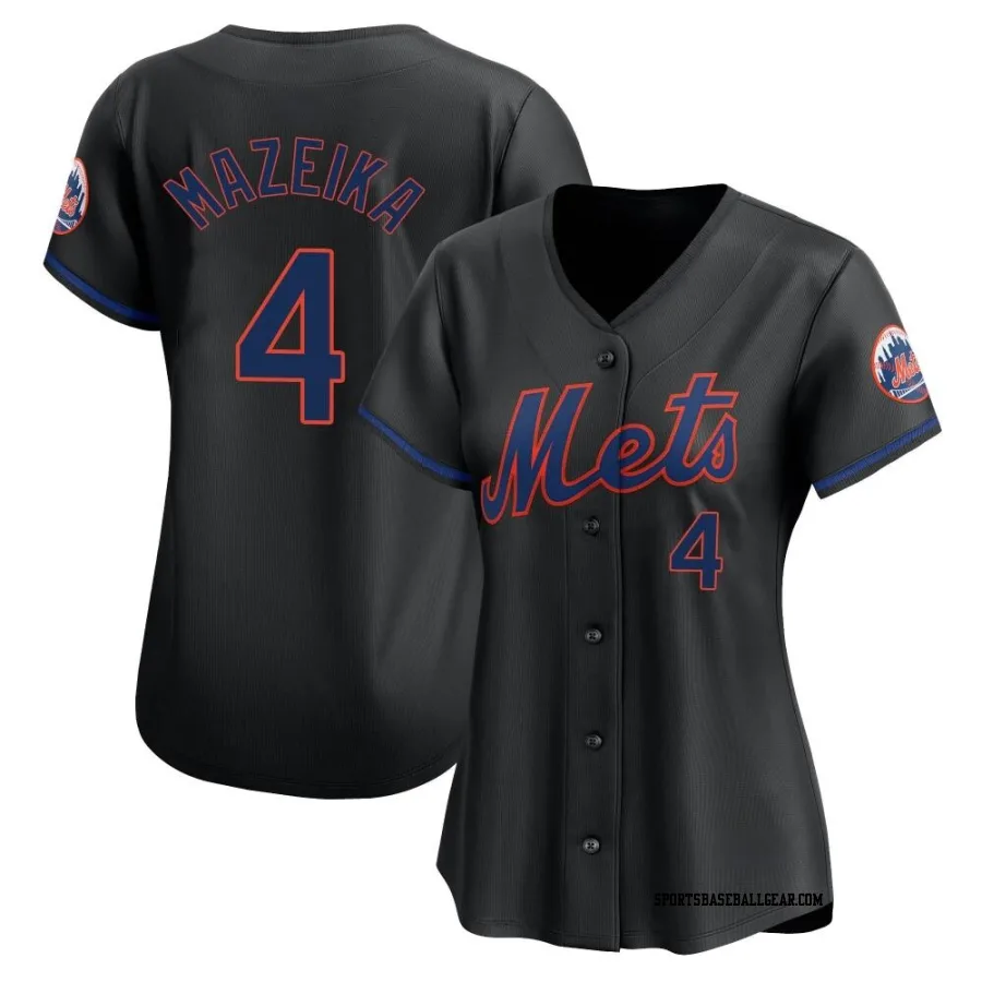 Patrick Mazeika Women's New York Mets Black Limited Alternate Jersey