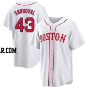 Patrick Sandoval Men's Boston Red Sox White Replica 2021 Patriots' Day Jersey