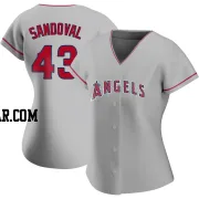Patrick Sandoval Women's Los Angeles Angels Replica Silver Road Jersey