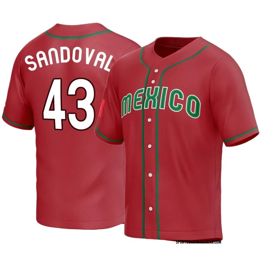 Patrick Sandoval Youth Mexico Baseball Red Replica 2023 World Baseball Classic Jersey