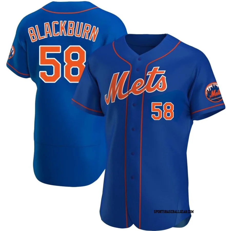 Paul Blackburn Men's New York Mets Royal Authentic Alternate Jersey