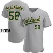 Paul Blackburn Men's Oakland Athletics Gray Authentic Road Jersey