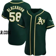 Paul Blackburn Men's Oakland Athletics Green Authentic Alternate Jersey