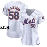 Paul Blackburn Women's New York Mets White Limited Home Jersey