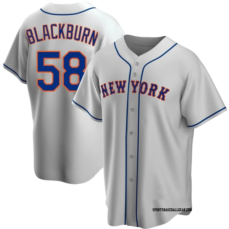 Paul Blackburn Youth New York Mets Gray Replica Road Jersey