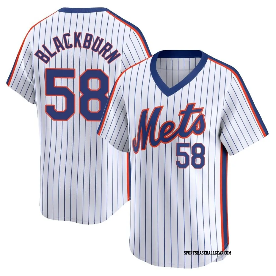 Paul Blackburn Youth New York Mets White Limited Cooperstown Collection Jersey