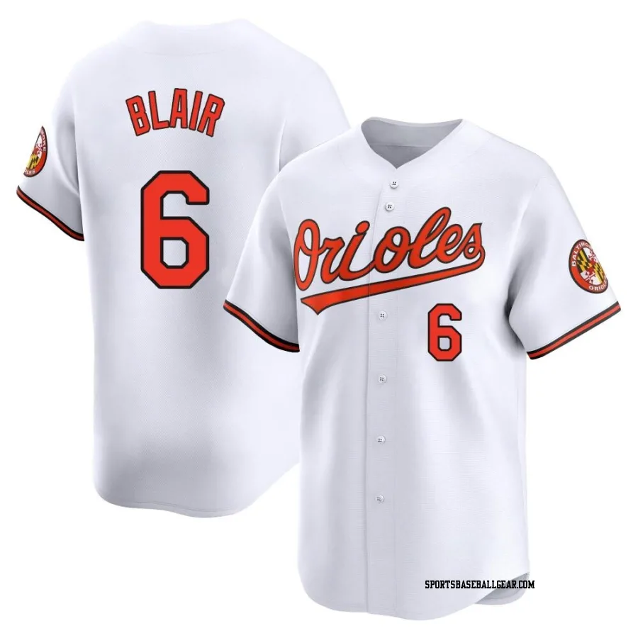 Paul Blair Men's Baltimore Orioles White Limited Home Jersey